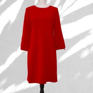Karl Lagerfeld Paris Red Sheath Crepe Dress NWOT